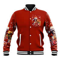 Skeleton Santa Claus Baseball Jacket I'm Just Here For The Ho Ho Ho - Wonder Print Shop