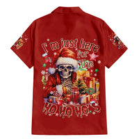 Skeleton Santa Claus Family Matching Mermaid Dress and Hawaiian Shirt I'm Just Here For The Ho Ho Ho - Wonder Print Shop