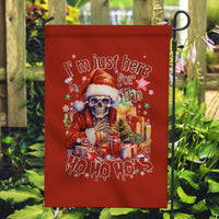 Skeleton Santa Claus Garden Flag I'm Just Here For The Ho Ho Ho - Wonder Print Shop