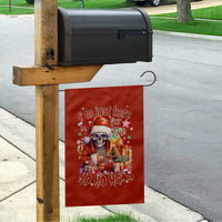 Skeleton Santa Claus Garden Flag I'm Just Here For The Ho Ho Ho - Wonder Print Shop