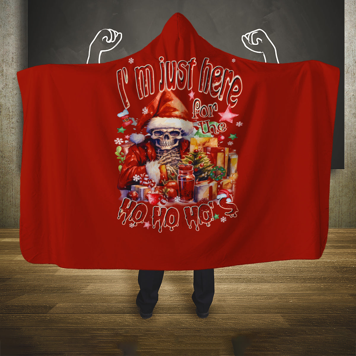 skeleton-santa-claus-hooded-blanket-im-just-here-for-the-ho-ho-ho