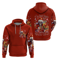Skeleton Santa Claus Hoodie I'm Just Here For The Ho Ho Ho - Wonder Print Shop