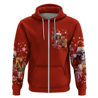 Skeleton Santa Claus Hoodie I'm Just Here For The Ho Ho Ho - Wonder Print Shop