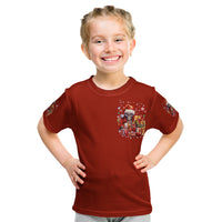 Skeleton Santa Claus Kid T Shirt I'm Just Here For The Ho Ho Ho - Wonder Print Shop