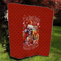 Skeleton Santa Claus Quilt I'm Just Here For The Ho Ho Ho - Wonder Print Shop