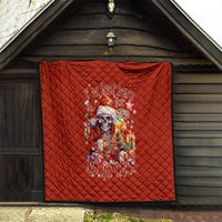 Skeleton Santa Claus Quilt I'm Just Here For The Ho Ho Ho - Wonder Print Shop