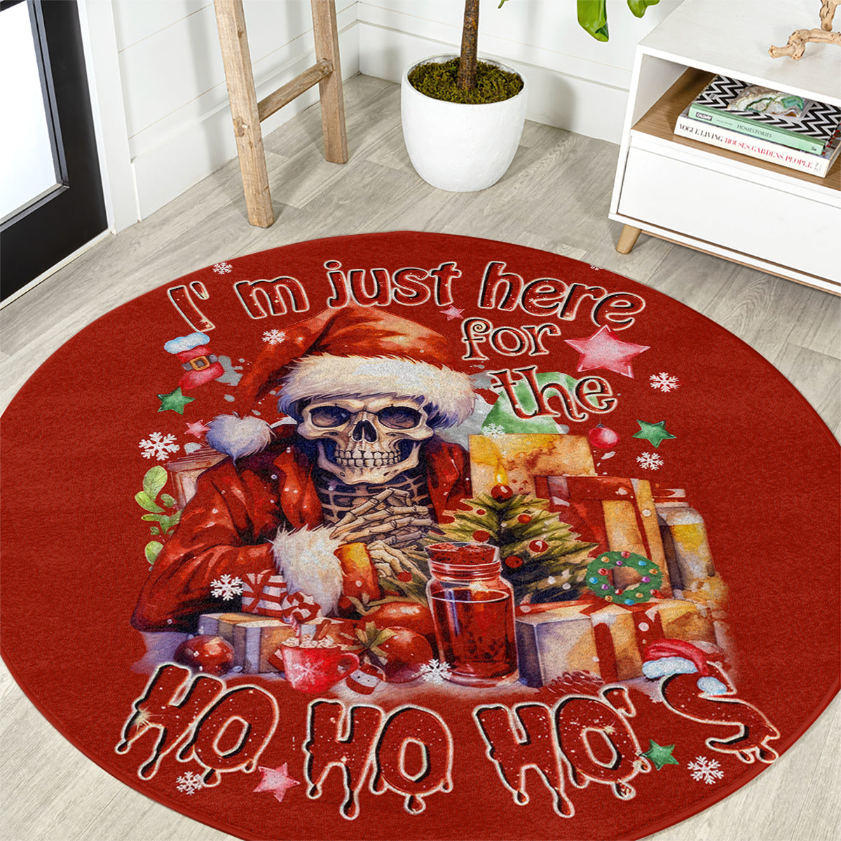 skeleton-santa-claus-round-carpet-im-just-here-for-the-ho-ho-ho