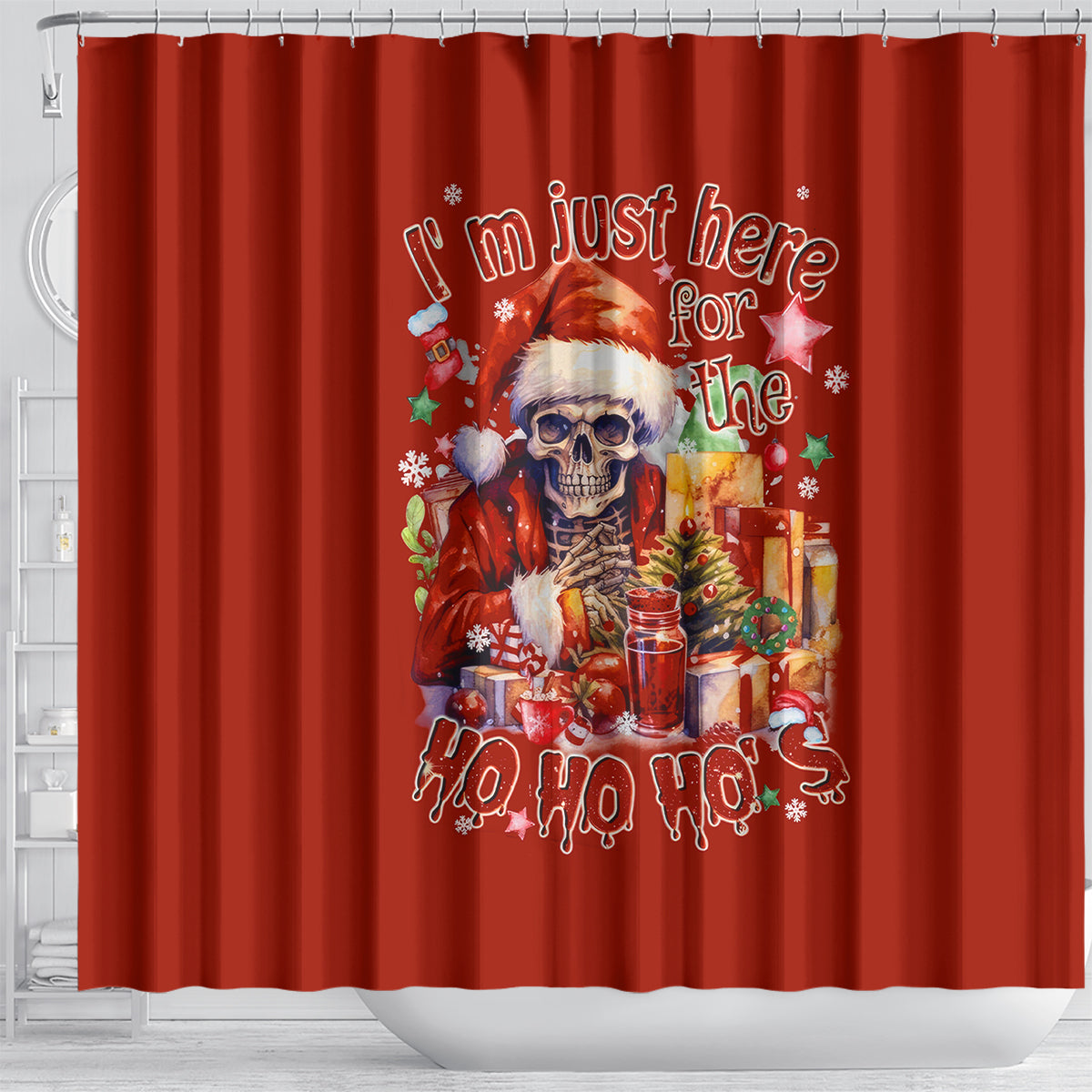 skeleton-santa-claus-shower-curtain-im-just-here-for-the-ho-ho-ho