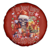 Skeleton Santa Claus Spare Tire Cover I'm Just Here For The Ho Ho Ho - Wonder Print Shop