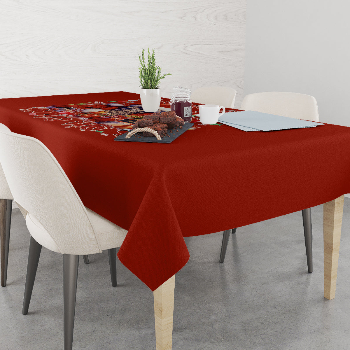 Skeleton Santa Claus Tablecloth I'm Just Here For The Ho Ho Ho - Wonder Print Shop