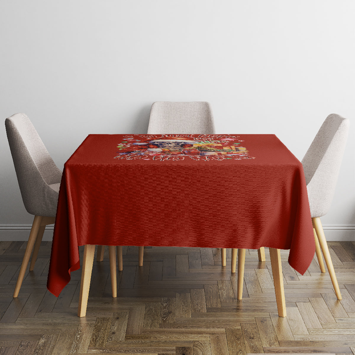 Skeleton Santa Claus Tablecloth I'm Just Here For The Ho Ho Ho - Wonder Print Shop