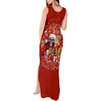 Skeleton Santa Claus Tank Maxi Dress I'm Just Here For The Ho Ho Ho - Wonder Print Shop