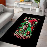 Skull Santa Girl Area Rug Is This Jolly Enough - Wonder Print Shop