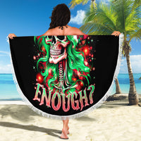 Skull Santa Girl Beach Blanket Is This Jolly Enough - Wonder Print Shop