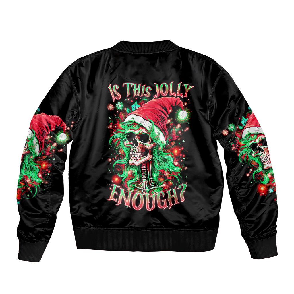 Skull Santa Girl Bomber Jacket Is This Jolly Enough - Wonder Print Shop