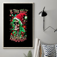 Skull Santa Girl Canvas Wall Art Is This Jolly Enough - Wonder Print Shop