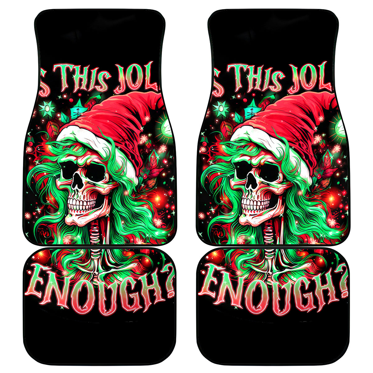 Skull Santa Girl Car Mats Is This Jolly Enough - Wonder Print Shop