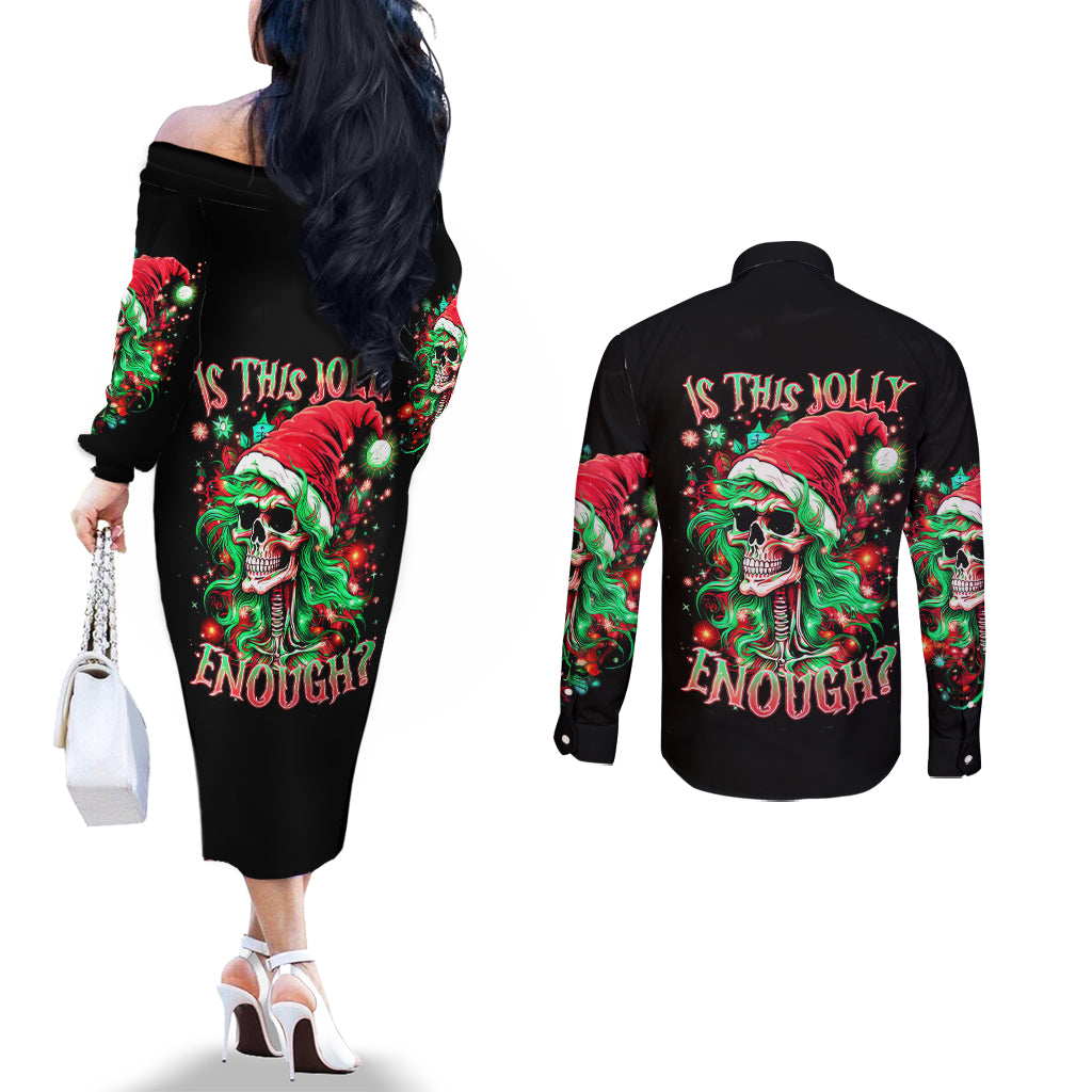 skull-santa-girl-couples-matching-off-the-shoulder-long-sleeve-dress-and-long-sleeve-button-shirt-is-this-jolly-enough