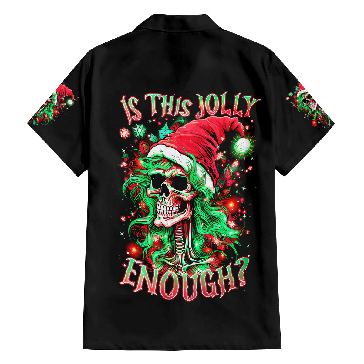 Skull Santa Girl Family Matching Summer Maxi Dress and Hawaiian Shirt Is This Jolly Enough - Wonder Print Shop