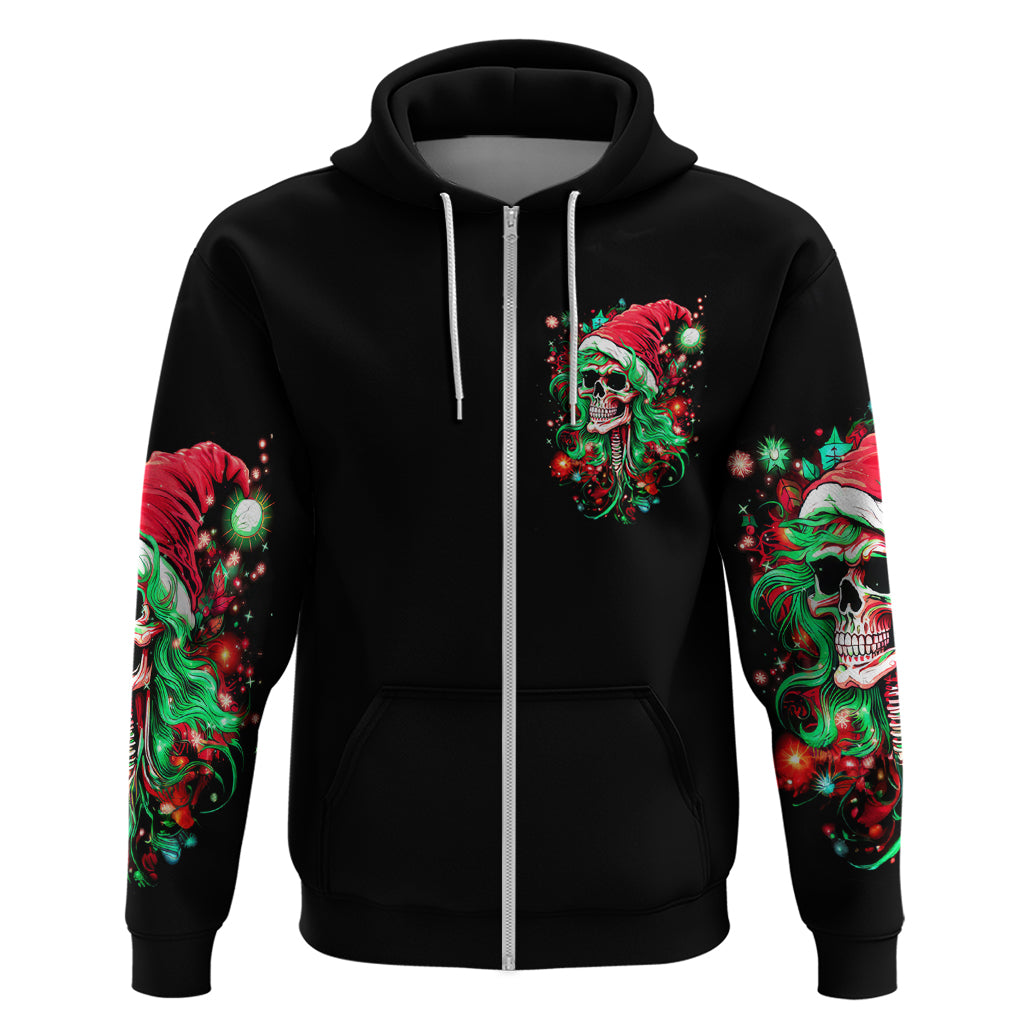 Skull Santa Girl Hoodie Is This Jolly Enough - Wonder Print Shop