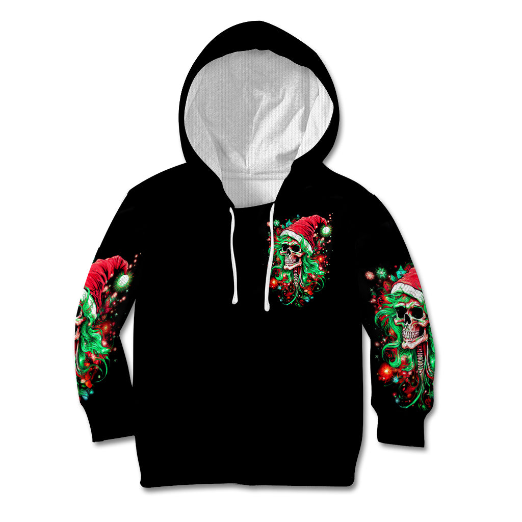 Skull Santa Girl Kid Hoodie Is This Jolly Enough - Wonder Print Shop
