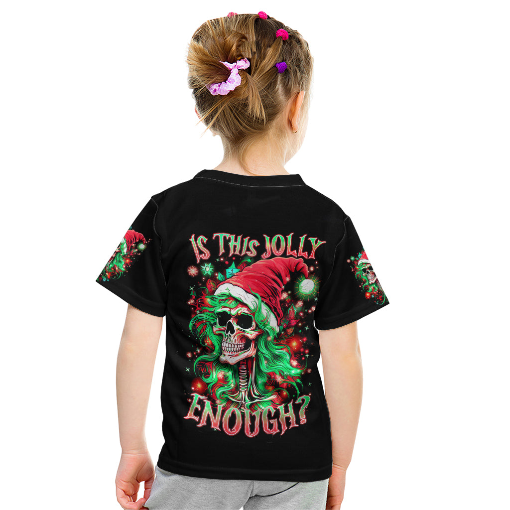 Skull Santa Girl Kid T Shirt Is This Jolly Enough - Wonder Print Shop