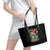 Skull Santa Girl Leather Tote Bag Is This Jolly Enough - Wonder Print Shop