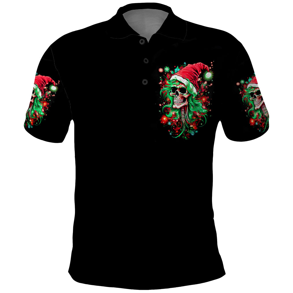 Skull Santa Girl Polo Shirt Is This Jolly Enough - Wonder Print Shop