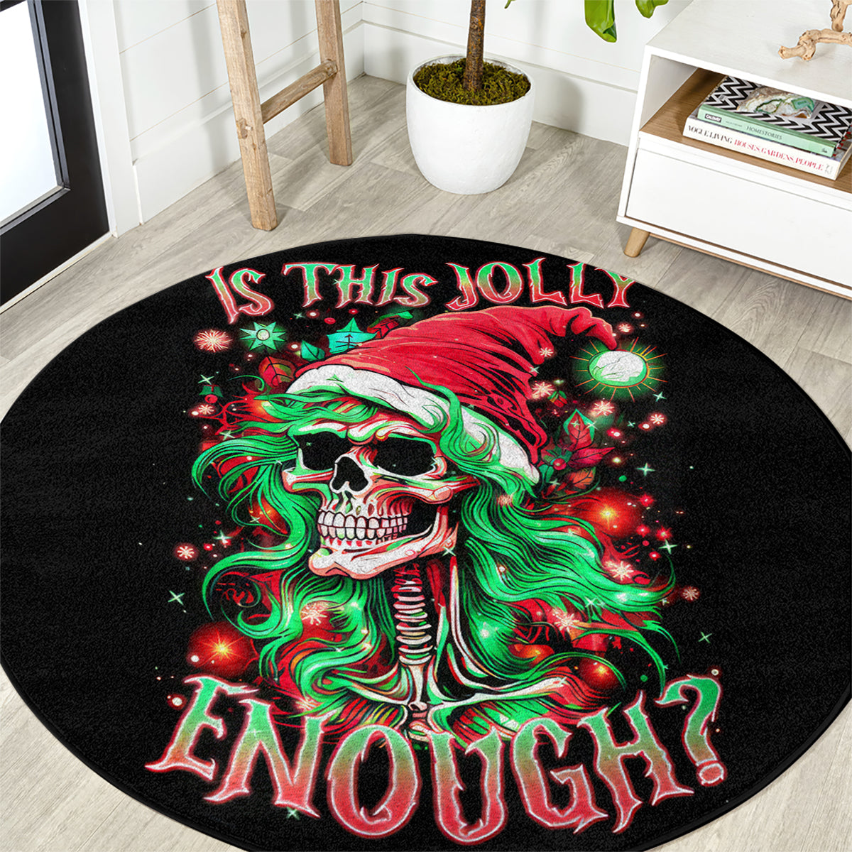 skull-santa-girl-round-carpet-is-this-jolly-enough