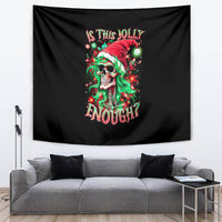 Skull Santa Girl Tapestry Is This Jolly Enough - Wonder Print Shop