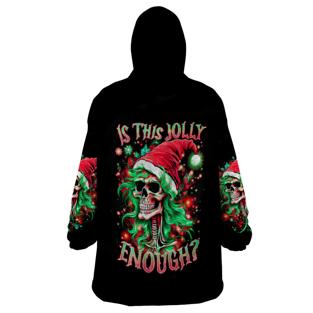 Skull Santa Girl Wearable Blanket Hoodie Is This Jolly Enough - Wonder Print Shop