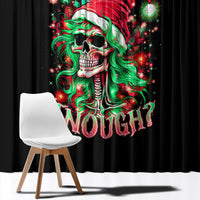 Skull Santa Girl Window Curtain Is This Jolly Enough - Wonder Print Shop