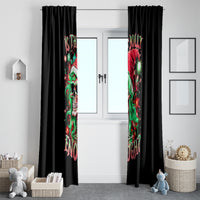 Skull Santa Girl Window Curtain Is This Jolly Enough - Wonder Print Shop