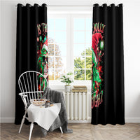 Skull Santa Girl Window Curtain Is This Jolly Enough - Wonder Print Shop