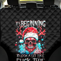 Skull Santa Claus Back Car Seat Cover It's Beginning To Look A Lot Like Fuck This - Wonder Print Shop