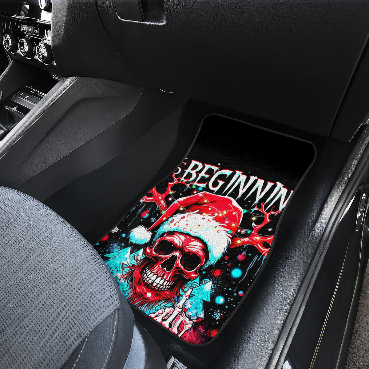 Skull Santa Claus Car Mats It's Beginning To Look A Lot Like Fuck This - Wonder Print Shop