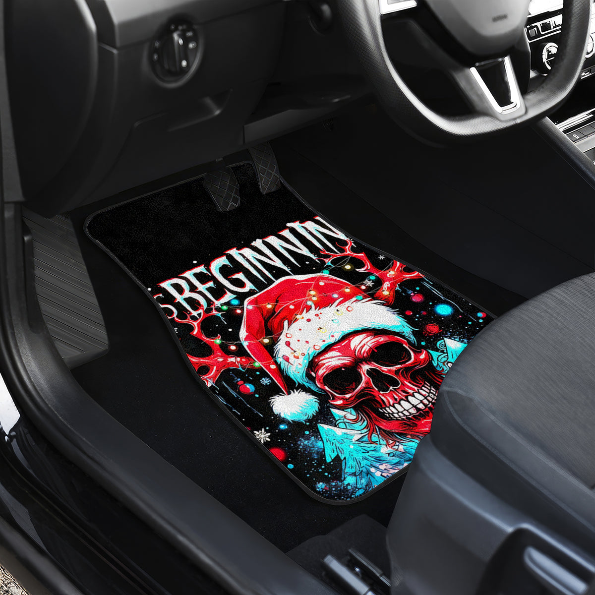 Skull Santa Claus Car Mats It's Beginning To Look A Lot Like Fuck This - Wonder Print Shop