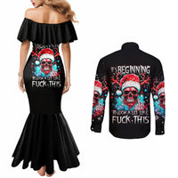 skull-santa-claus-couples-matching-mermaid-dress-and-long-sleeve-button-shirt-its-beginning-to-look-a-lot-like-fuck-this