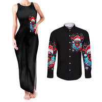 Skull Santa Claus Couples Matching Tank Maxi Dress and Long Sleeve Button Shirt It's Beginning To Look A Lot Like Fuck This - Wonder Print Shop