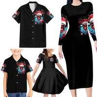 Skull Santa Claus Family Matching Long Sleeve Bodycon Dress and Hawaiian Shirt It's Beginning To Look A Lot Like Fuck This - Wonder Print Shop