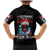 Skull Santa Claus Family Matching Mermaid Dress and Hawaiian Shirt It's Beginning To Look A Lot Like Fuck This - Wonder Print Shop