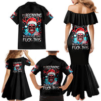 Skull Santa Claus Family Matching Mermaid Dress and Hawaiian Shirt It's Beginning To Look A Lot Like Fuck This - Wonder Print Shop