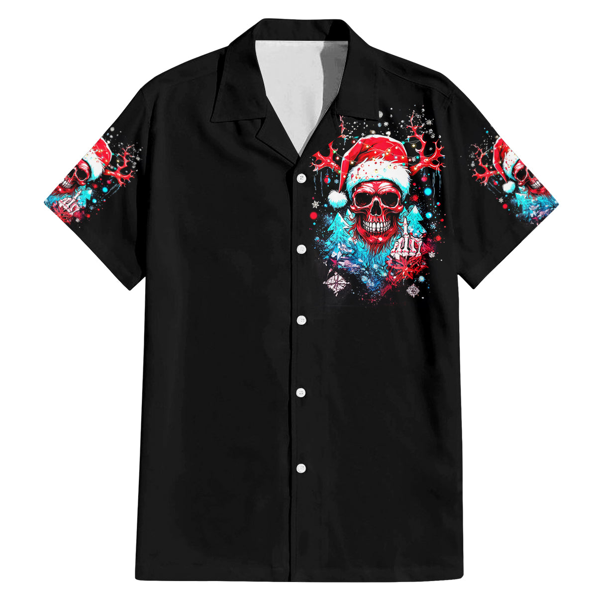 Skull Santa Claus Family Matching Mermaid Dress and Hawaiian Shirt It's Beginning To Look A Lot Like Fuck This - Wonder Print Shop