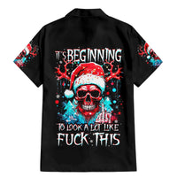 Skull Santa Claus Family Matching Mermaid Dress and Hawaiian Shirt It's Beginning To Look A Lot Like Fuck This - Wonder Print Shop