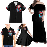 Skull Santa Claus Family Matching Off Shoulder Maxi Dress and Hawaiian Shirt It's Beginning To Look A Lot Like Fuck This - Wonder Print Shop