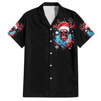 Skull Santa Claus Family Matching Off Shoulder Maxi Dress and Hawaiian Shirt It's Beginning To Look A Lot Like Fuck This - Wonder Print Shop
