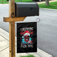 Skull Santa Claus Garden Flag It's Beginning To Look A Lot Like Fuck This - Wonder Print Shop