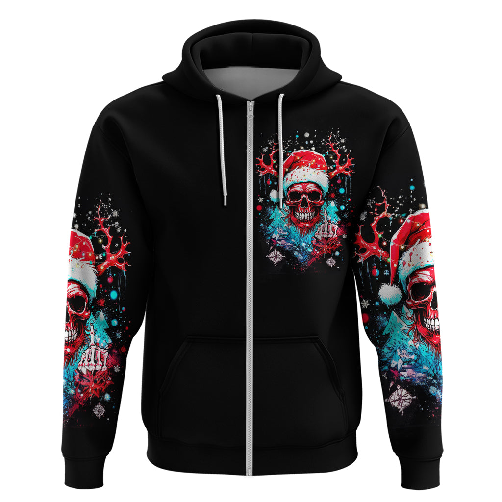 Skull Santa Claus Hoodie It's Beginning To Look A Lot Like Fuck This - Wonder Print Shop
