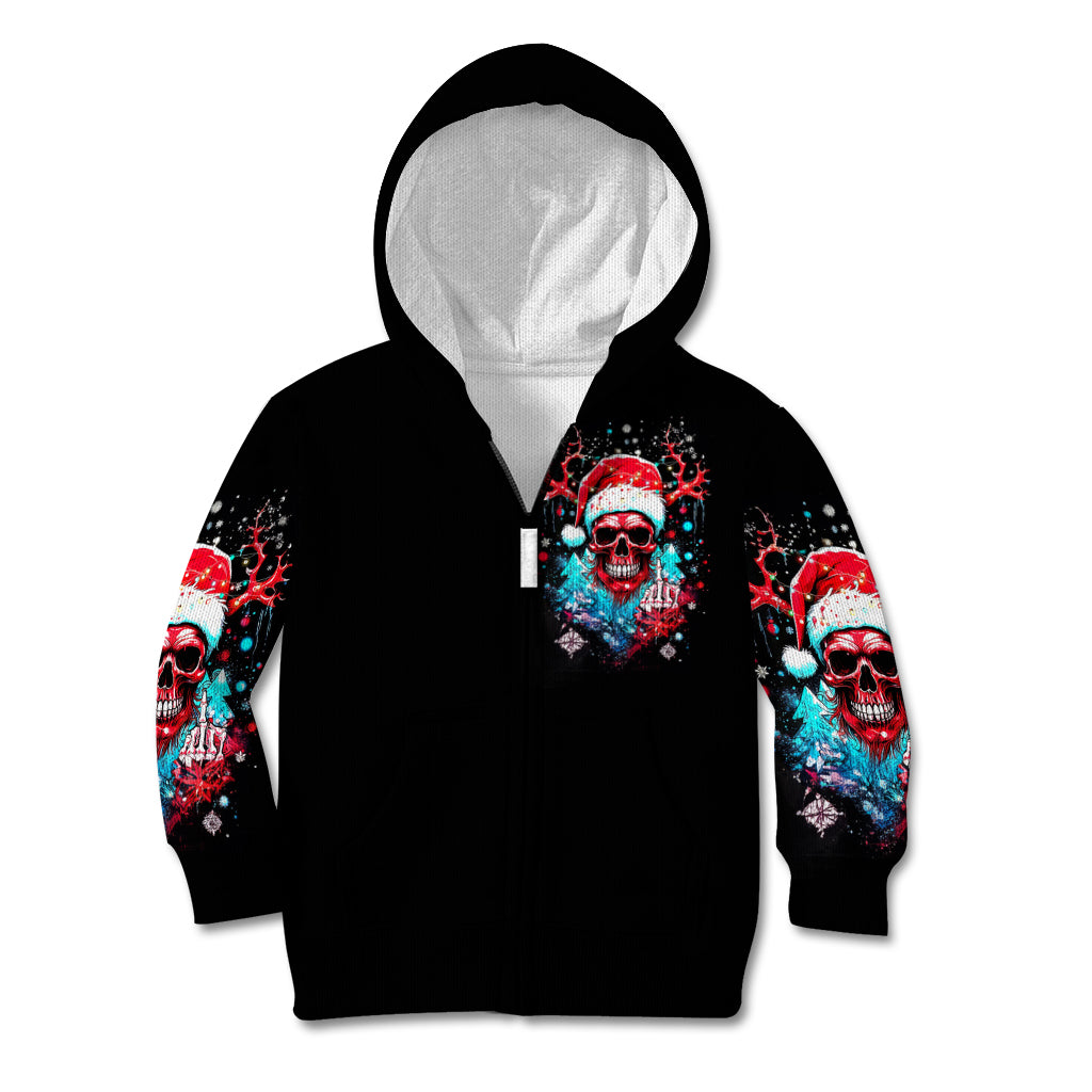 Skull Santa Claus Kid Hoodie It's Beginning To Look A Lot Like Fuck This - Wonder Print Shop