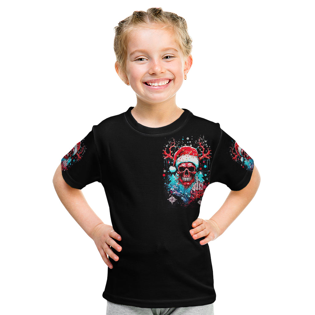 Skull Santa Claus Kid T Shirt It's Beginning To Look A Lot Like Fuck This - Wonder Print Shop